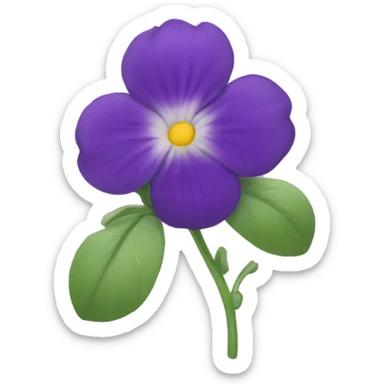violet flower sticker