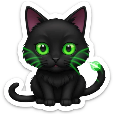 Black Cat with laser canon sticker