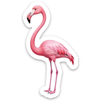 Flamingo, front view sticker