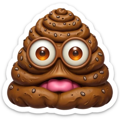 D&D beholder made out of poop sticker