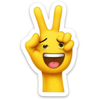 Smiley face flipping me off sticker