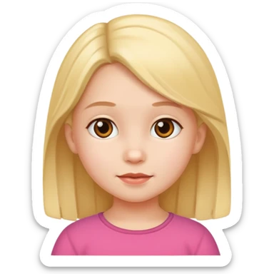 a cute 5years girl sticker