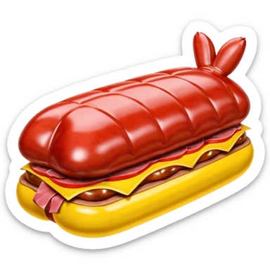  paris SPAM meat jeff koons style inflatable sculpture art painting  sticker