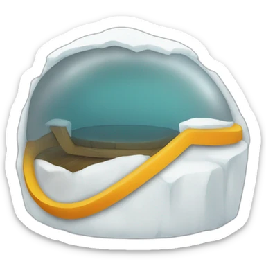 Create an emoji representing our team's cool vibe inside the igloo!  sticker