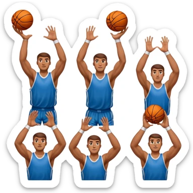 a set of hands dunking a basketball  sticker
