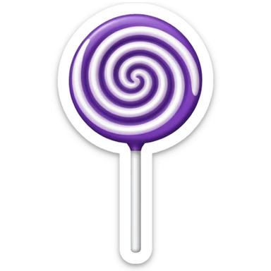 pirulito roxo e branco sticker