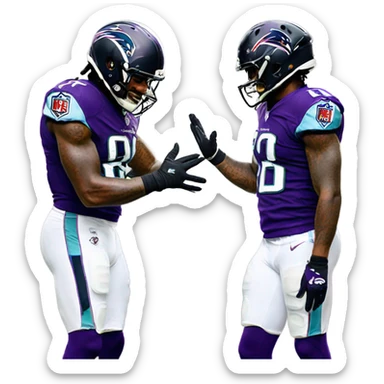 Lamar Jackson high fiving Derrick Henry sticker