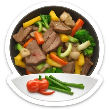 beef and vegetable stir-fry sticker