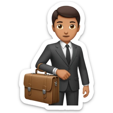 Spy with single briefcase sticker