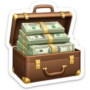 cash in a briefcase sticker