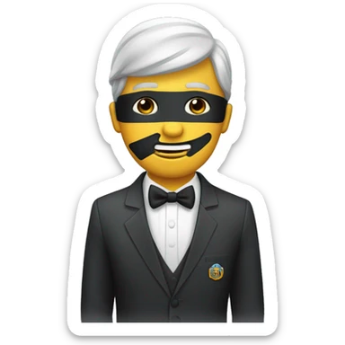 Un ladrón con máscara y traje a rayas sticker