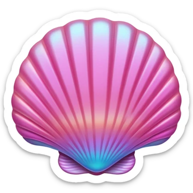 Pink ocean shell  sticker