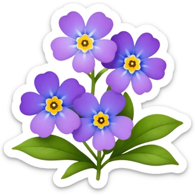 purple forget-me-not sticker