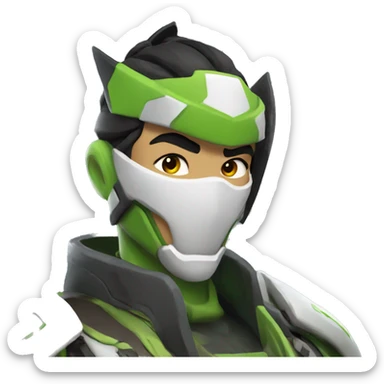 Genji with Overwatch 2 sticker