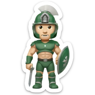 michigan state university sparty mascot sticker