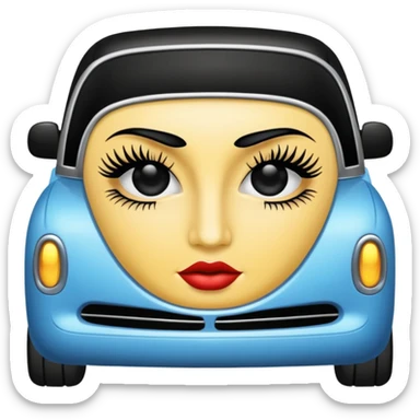 Limo with those eye lashes that you sometimes see sticker