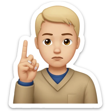 Sad face that’s making outdoing the middle finger sticker