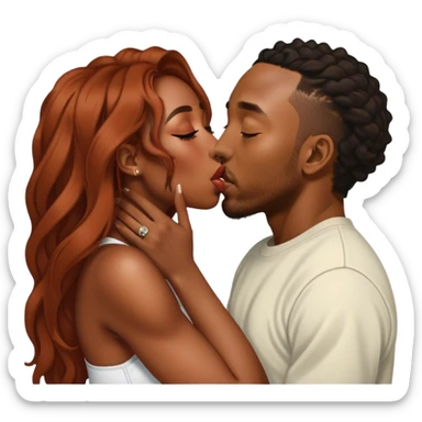 Sza kissing Kendrick Lamar  sticker