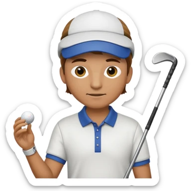 A man playing golf sticker