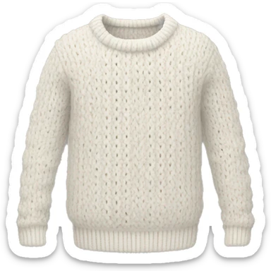 White knit sweater sticker