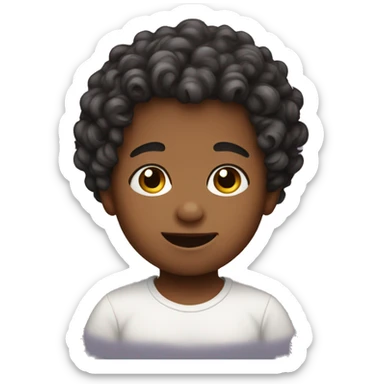 a boy baby with curl hair sticker
