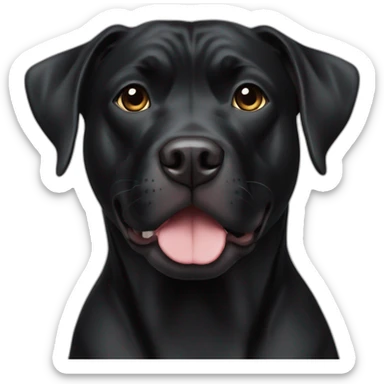 Black Pitbull lab mix sticker