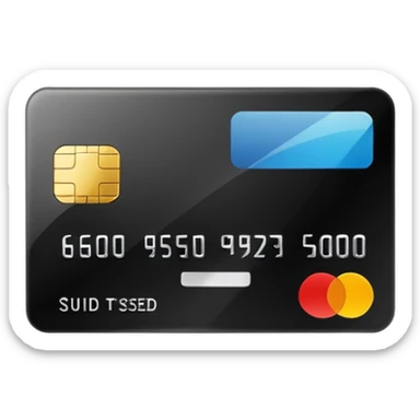 black credit card, no text sticker
