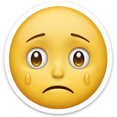 Crying unisex yellow emoji sticker