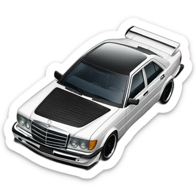 Mercedes SEL AmG with body kit custom sticker