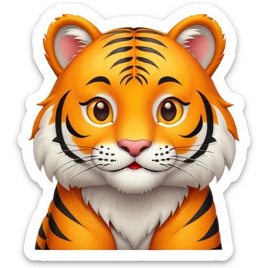 tigre mignon amoureux sticker