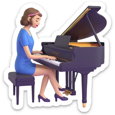 Arizona Muse playing the piano sticker