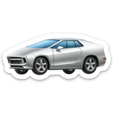 Silver Trapezoid car sticker