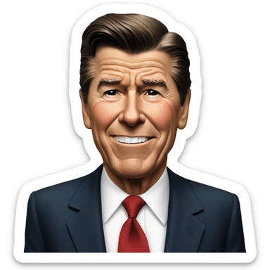 Ronald Reagan is in a panic sticker