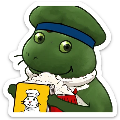 Cat with a credit card in a pile of flour  sticker