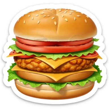 Spicy stacked chicken sandwich sticker