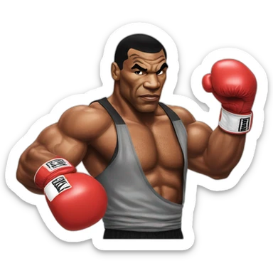 Mike Tyson punch out sticker