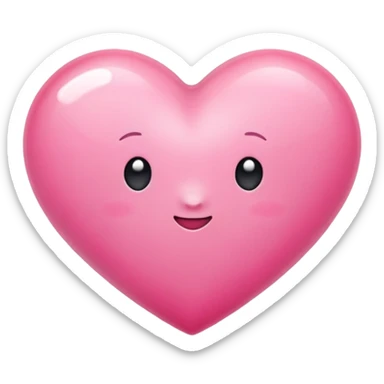 A cute pink heart sticker