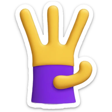 Purple foam finger with WCU on it sticker