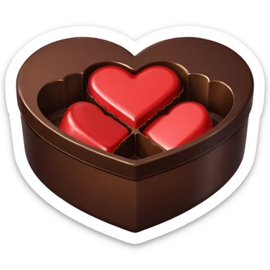 heart shaped box of chocolate sticker