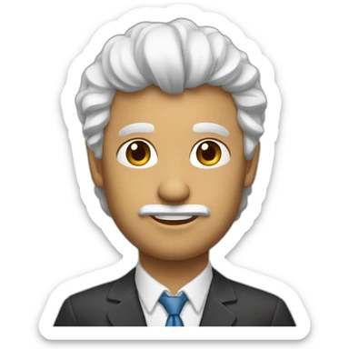 Hombre mayor con poco pelo sticker