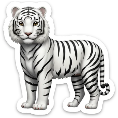 White tiger standing sticker