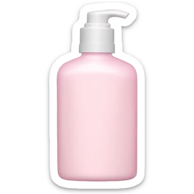 Light pink lotion bottle sticker