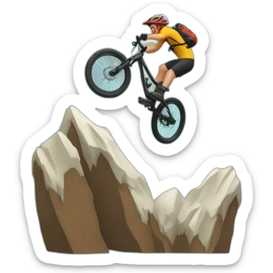 Mountain bike jumping sticker