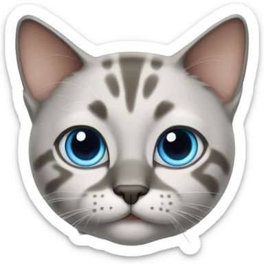 cat with blue eyes sticker
