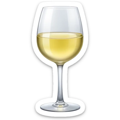 White wine in a glass sticker