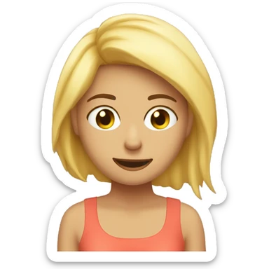 Chica rubia durmiendo  sticker