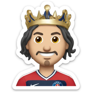 Zlatan Ibrahimovic avec une couronne au psg sticker