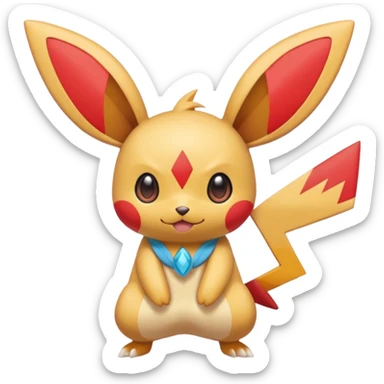 Plusle-Pichu-Victini-fusion, full body sticker