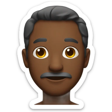 man with a buffalo face  sticker