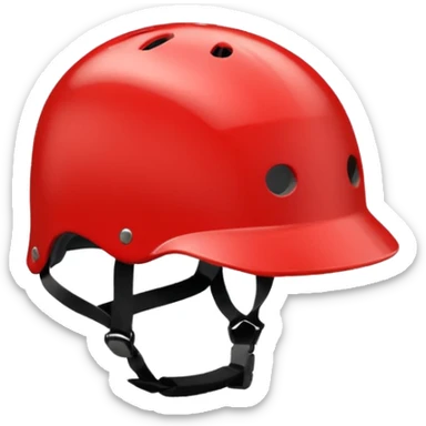 red skater helmet sticker
